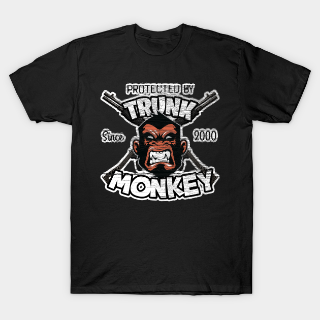 Trunk Monkey, wood grain distressed Trunk Monkey TShirt TeePublic
